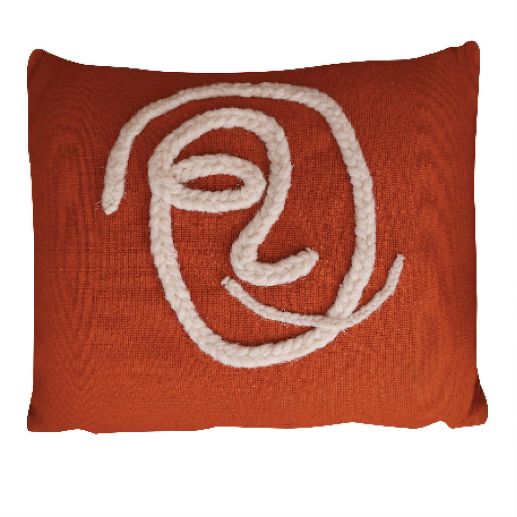 Coussin Coton + Broderie Carré - honoredeco