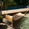 transat ocre beige plante piscine honoré