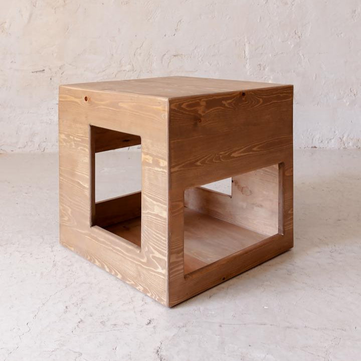 table de chevet bout de canapé table d'appoint carré en bois naturel vintage ouverture rectangle cube 